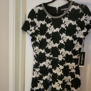 KARL LAGERFELD PARIS Floral Fit and Flare Dress